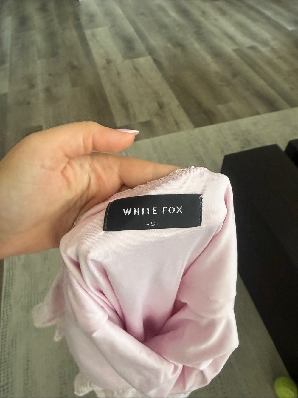Pink Ruffle Lace Mini Dress - Picture 4 of 4